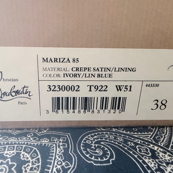 Louboutin Women’s Mariza 85 Ivory Wedding Heels - Picture 13 of 14